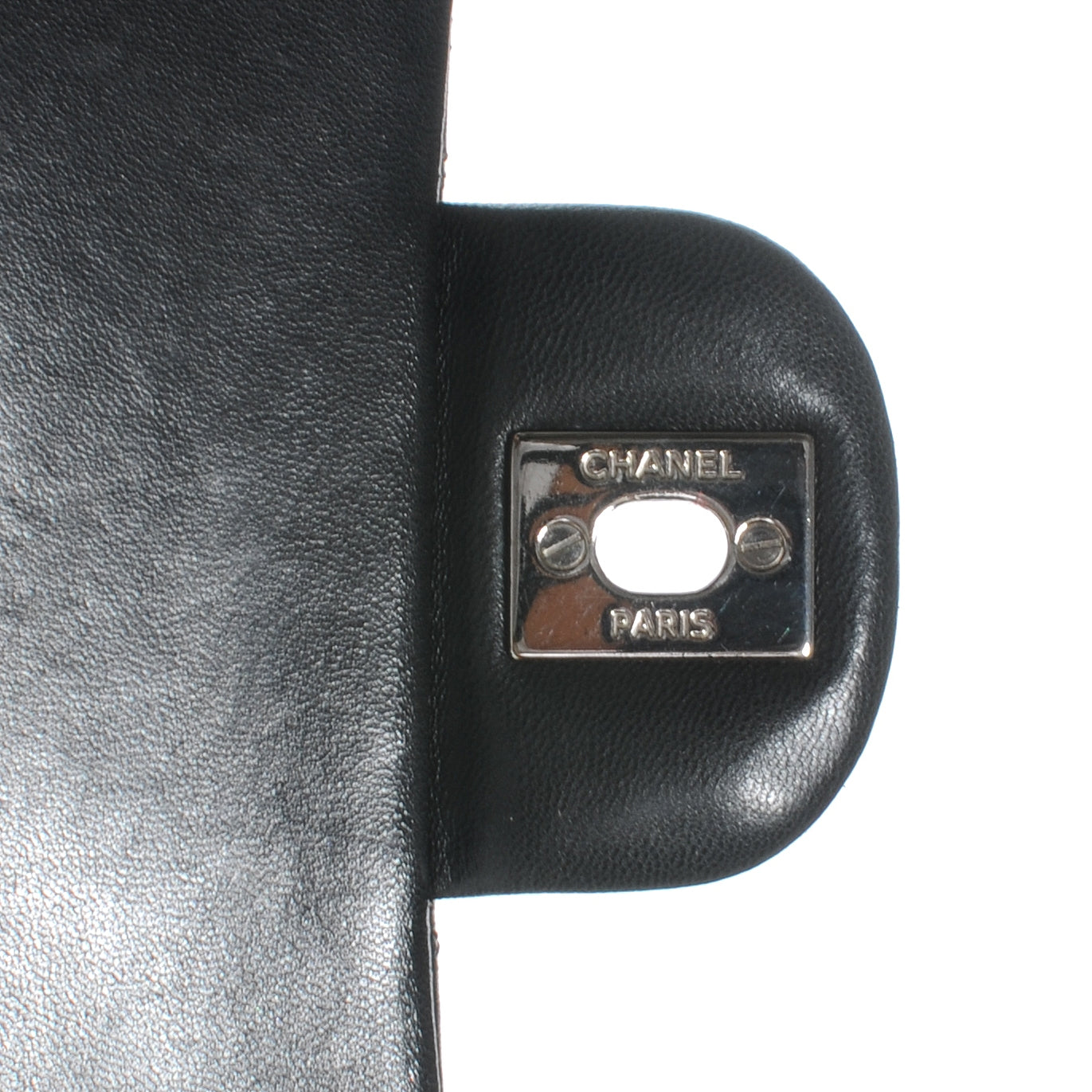 Lambskin Medium Double Flap Black