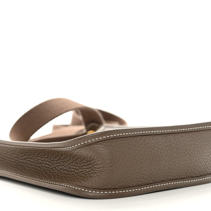 Hermes Taurillon Clemence Evelyne TPM Etoupe 9 of 10
