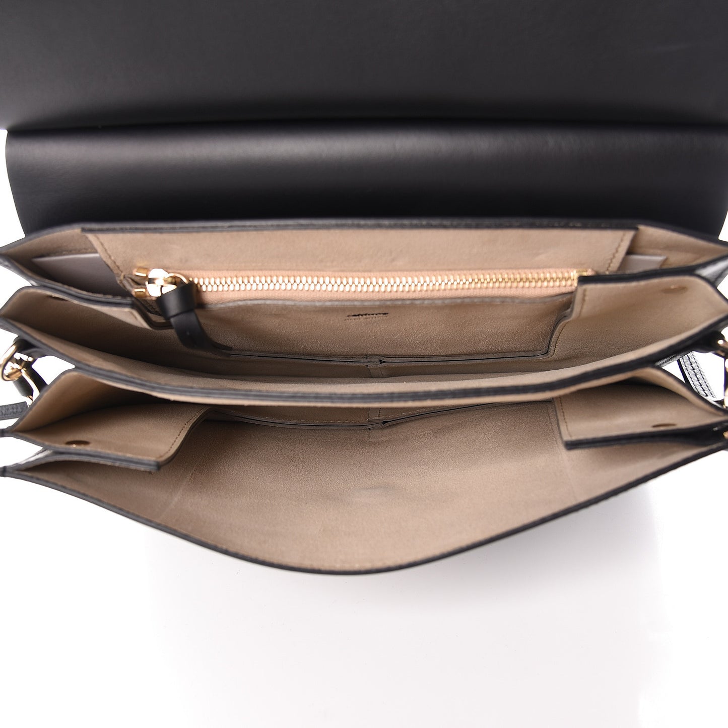 Suede Calfskin Medium Faye Shoulder Bag Black