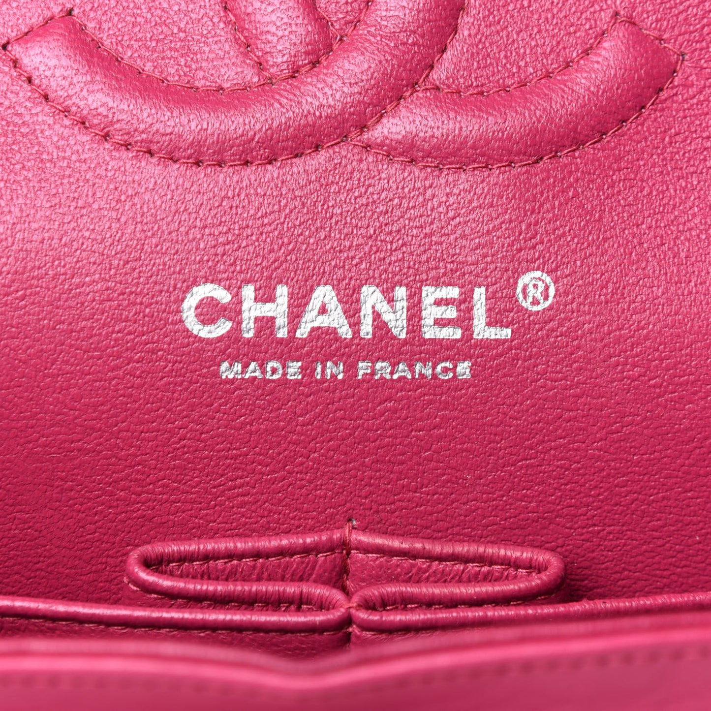 Patent Quilted Medium Double Flap Pink