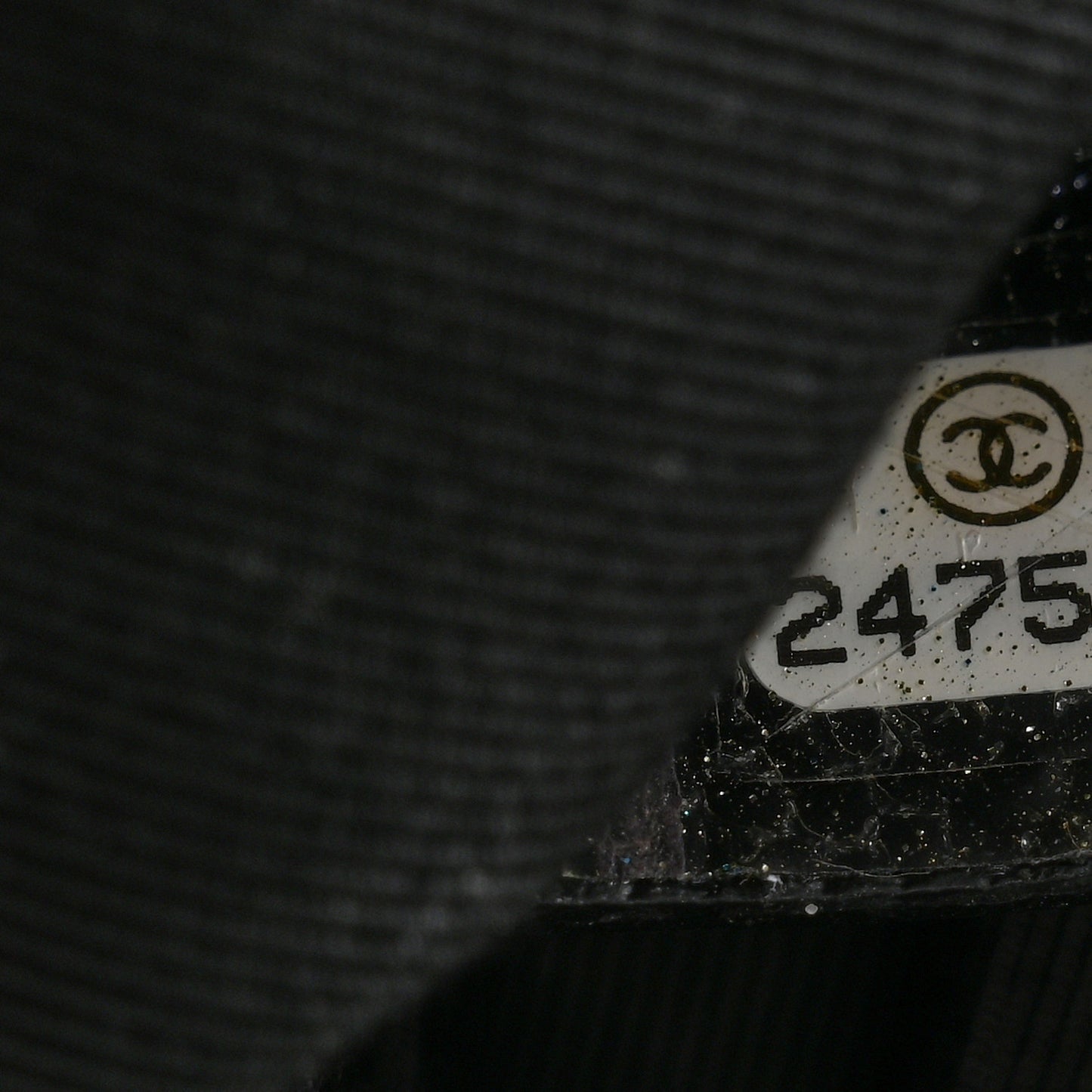 Iridescent Caviar Quilted Large Cosmetic Case Black