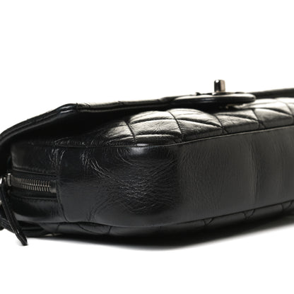 Chanel Glazed Calfskin Medium Duo Color Flap Black 9 of 17