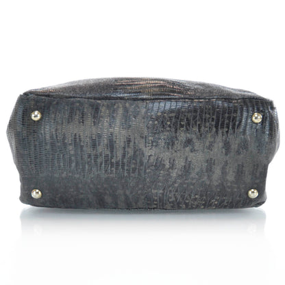 Jimmy Choo Lizard Embossed Patent Radiant Hobo 5 of 9