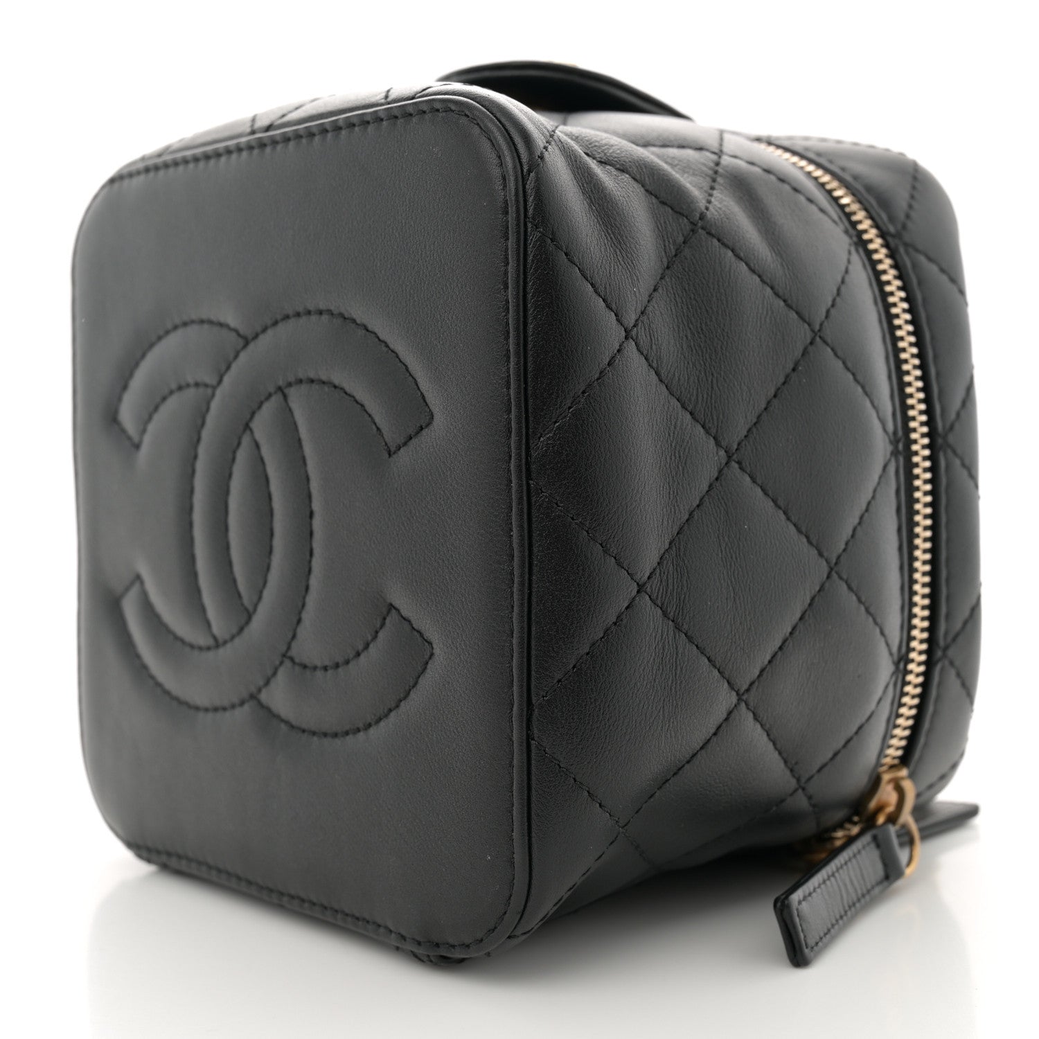 Chanel Calfskin Quilted Small Vanity Case With Chain Black 11 of 11