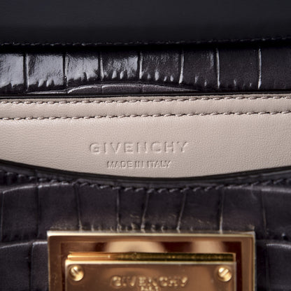 Givenchy Calfskin Crocodile Embossed Mini Mystic Shoulder Bag Storm Grey 7 of 8