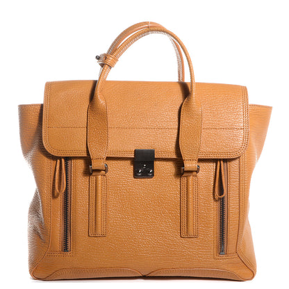 3.1 Phillip Lim 3.1 Leather Large Pashli Satchel Amber 1 of 11