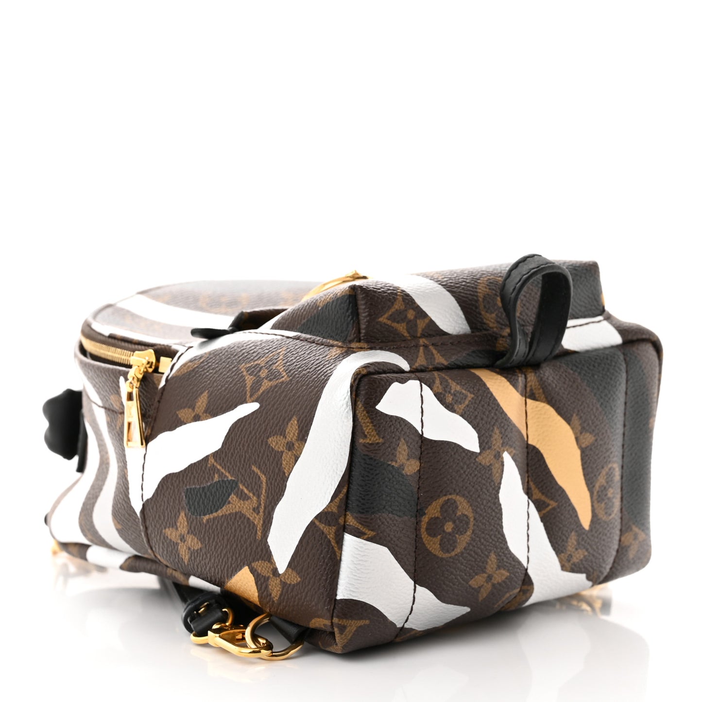 X LOL Monogram Palm Springs Backpack Mini Gold Silver