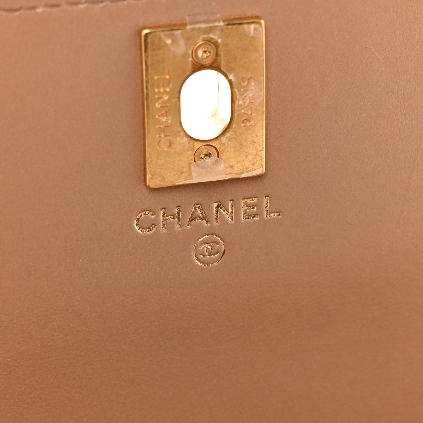 Calfskin Quilted Perfect Fit Wallet On Chain WOC Beige