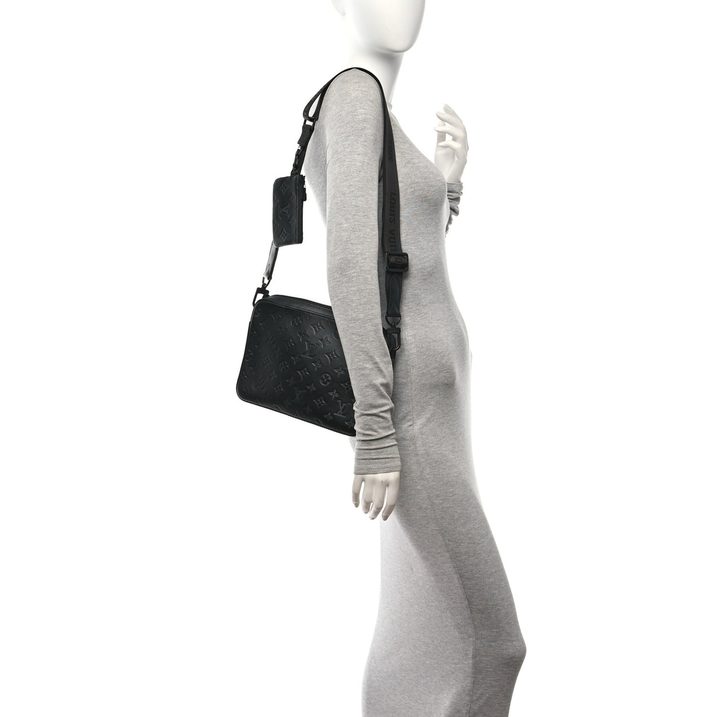 Calfskin Monogram Shadow Duo Messenger Black