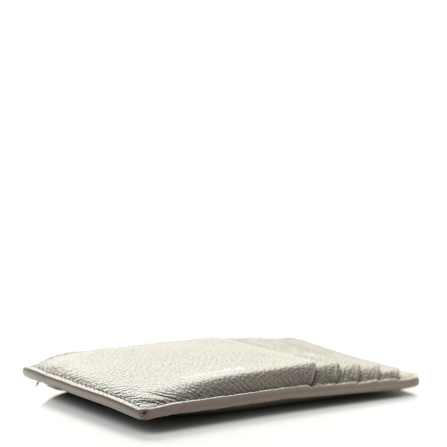 Grained Calfskin 5 Fragments Zip Pouch Card Holder Earth