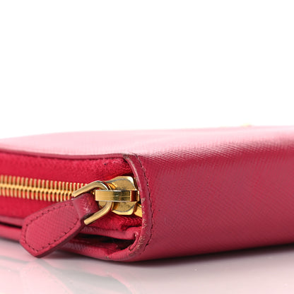 Prada Saffiano Metal Wallet Pink 8 of 9