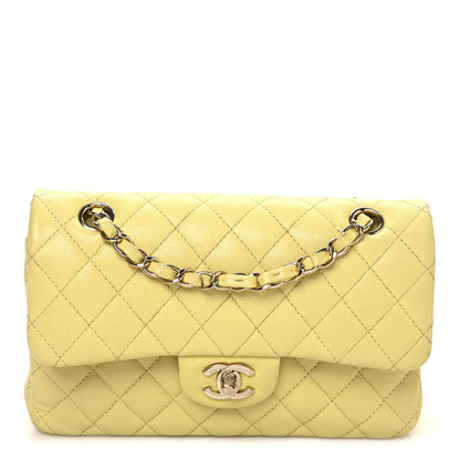 Chanel Caviar Quilted Small Double Flap Light Yellow 1 of 12