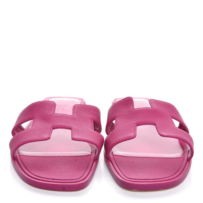 Hermes Epsom Oran Sandals 37.5 Pink 2 of 8