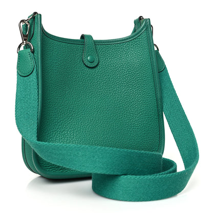 Hermes Taurillon Clemence Evelyne TPM Vert Vertigo 3 of 10