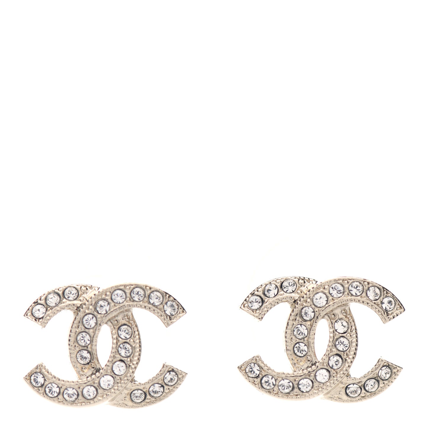 Crystal CC Earrings Light Gold
