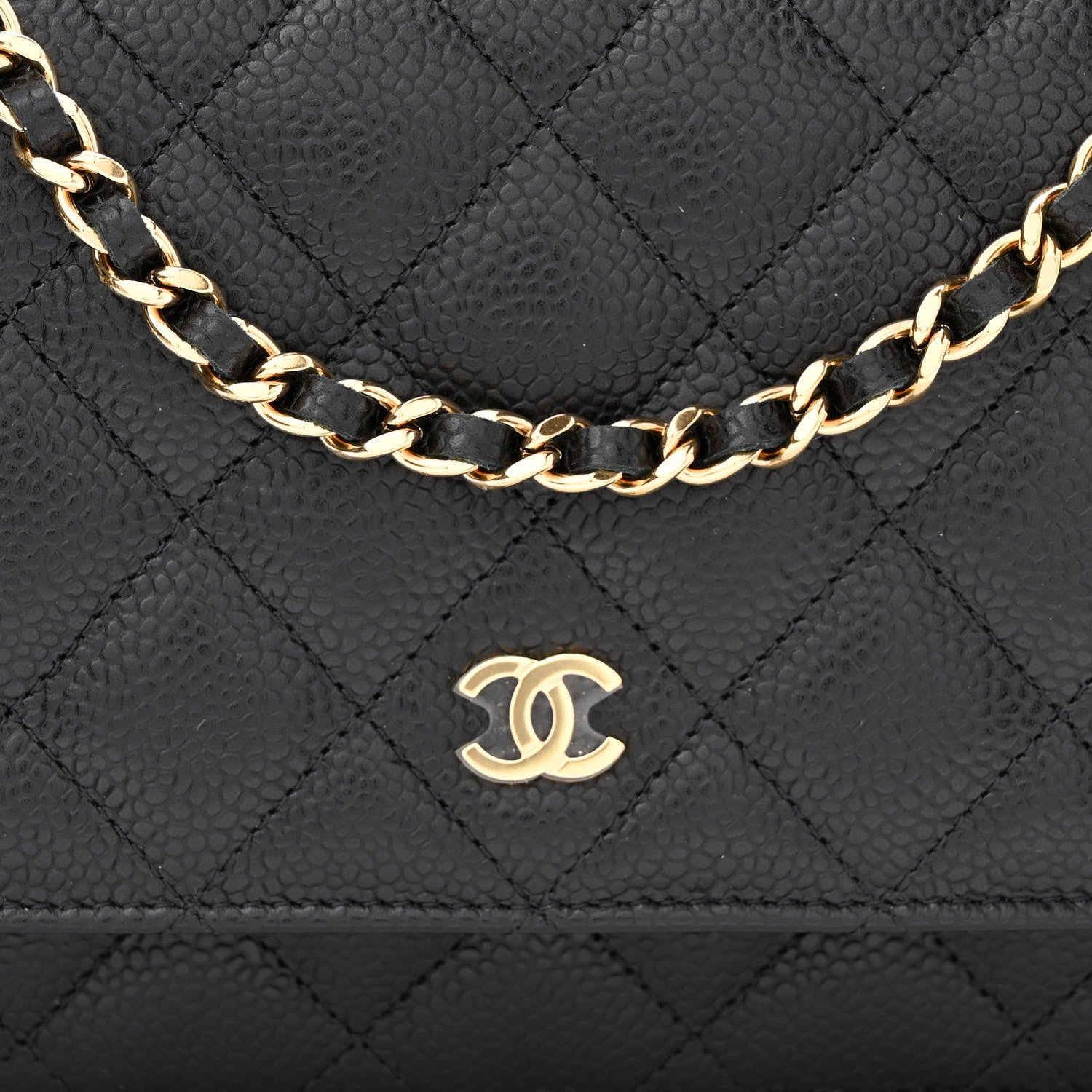 Chanel Caviar Quilted Wallet On Chain WOC Black 9 of 12