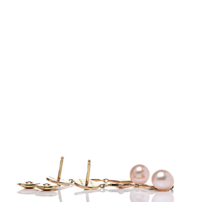 Louis Vuitton 18K Yellow Gold Pearl Idylle Blossom Monogram Drop Earrings 3 of 4