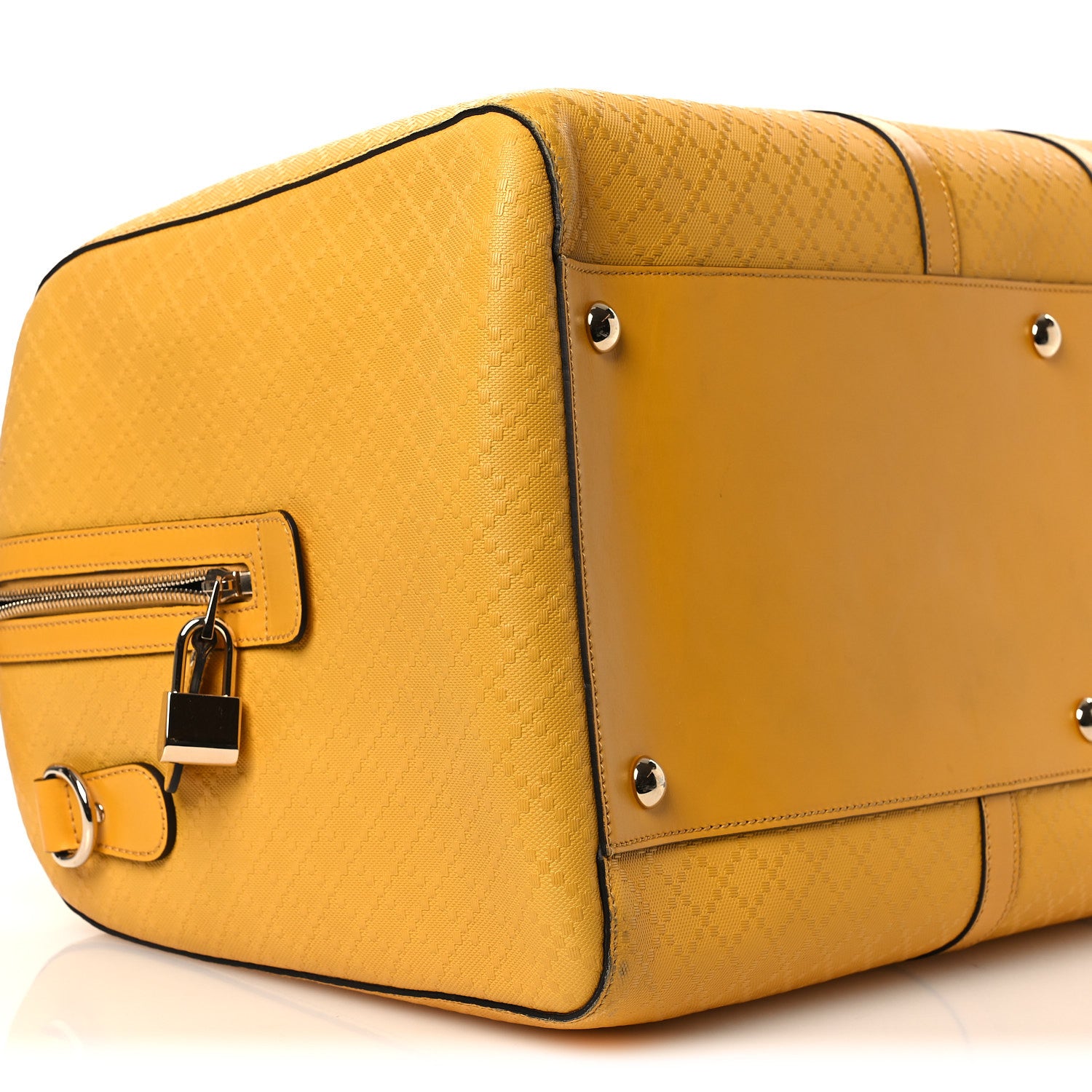 Gucci GG Diamante Large Carry On Duffle Yellow 9 of 15