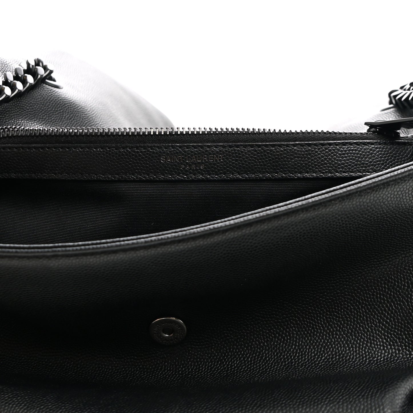 Grain De Poudre Medium West Hollywood Monogram Fold-Over Black