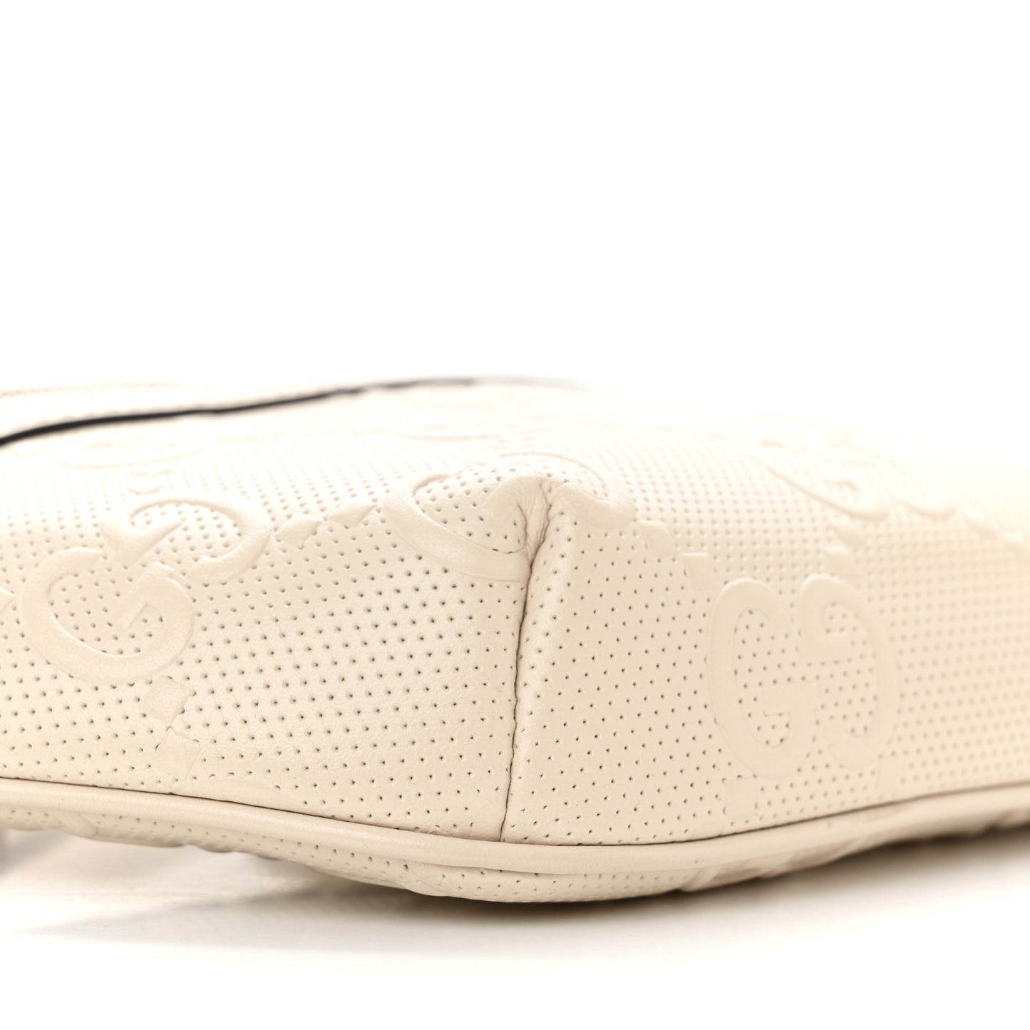 Calfskin GG Tennis Embossed Belt Bag Mystic White