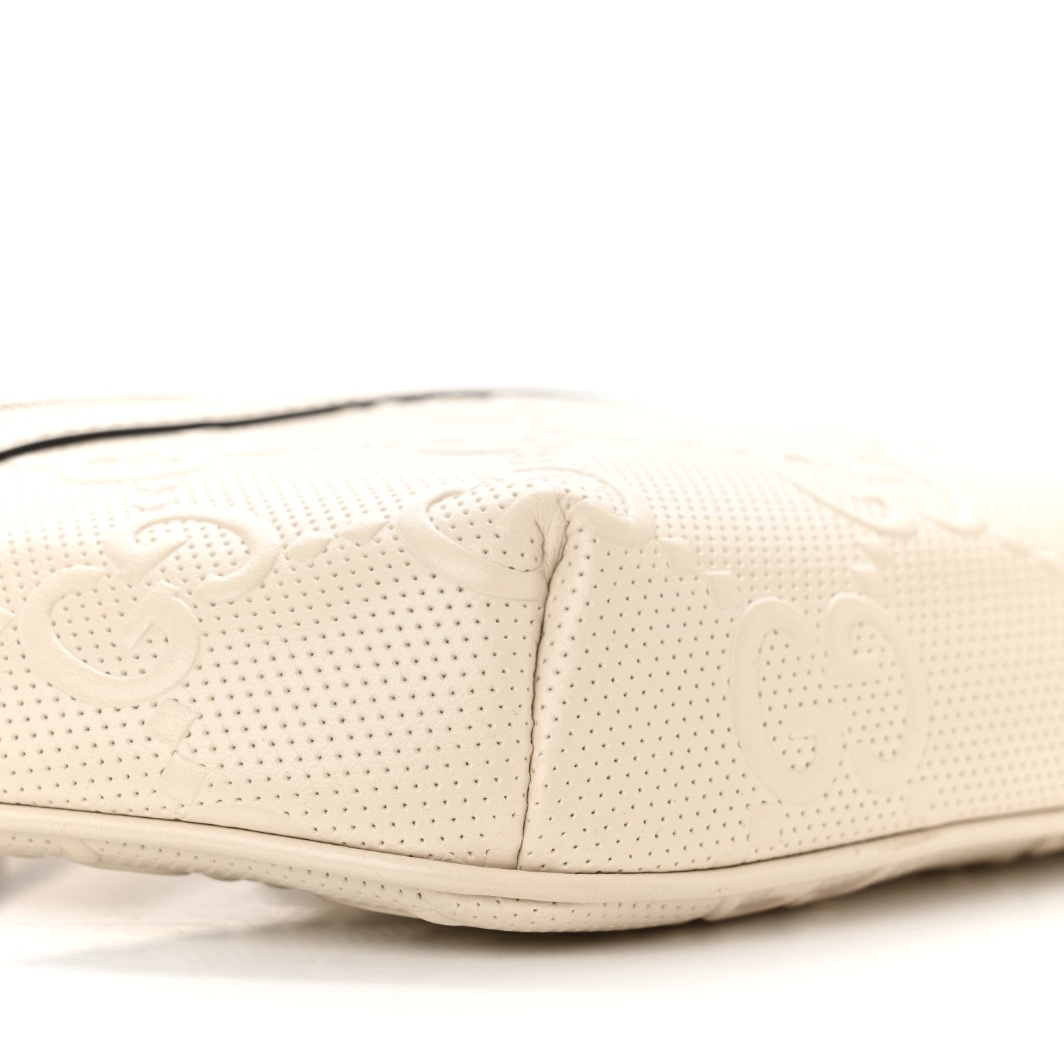 Gucci Calfskin GG Tennis Embossed Belt Bag Mystic White 9 of 11