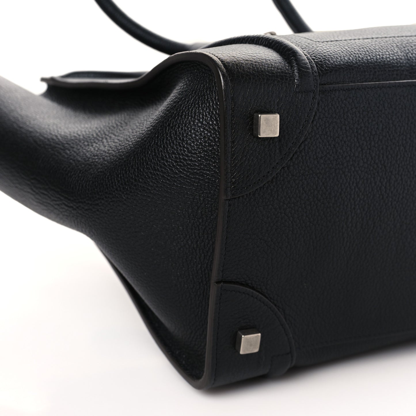 Drummed Calfskin Mini Luggage Black