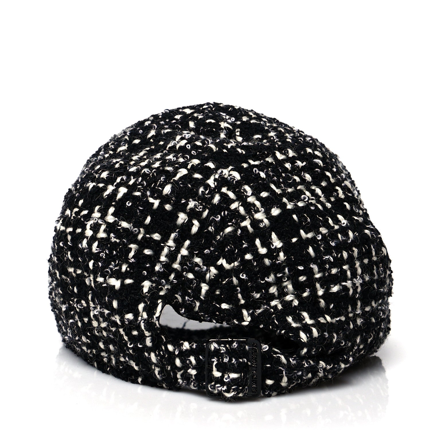 Saint Laurent Wool Tweed Embroidered Baseball Cap 57 Black 4 of 9