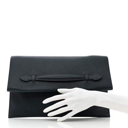 Hermes Evercolor Pliplat Clutch Bleu De Prusse 2 of 8