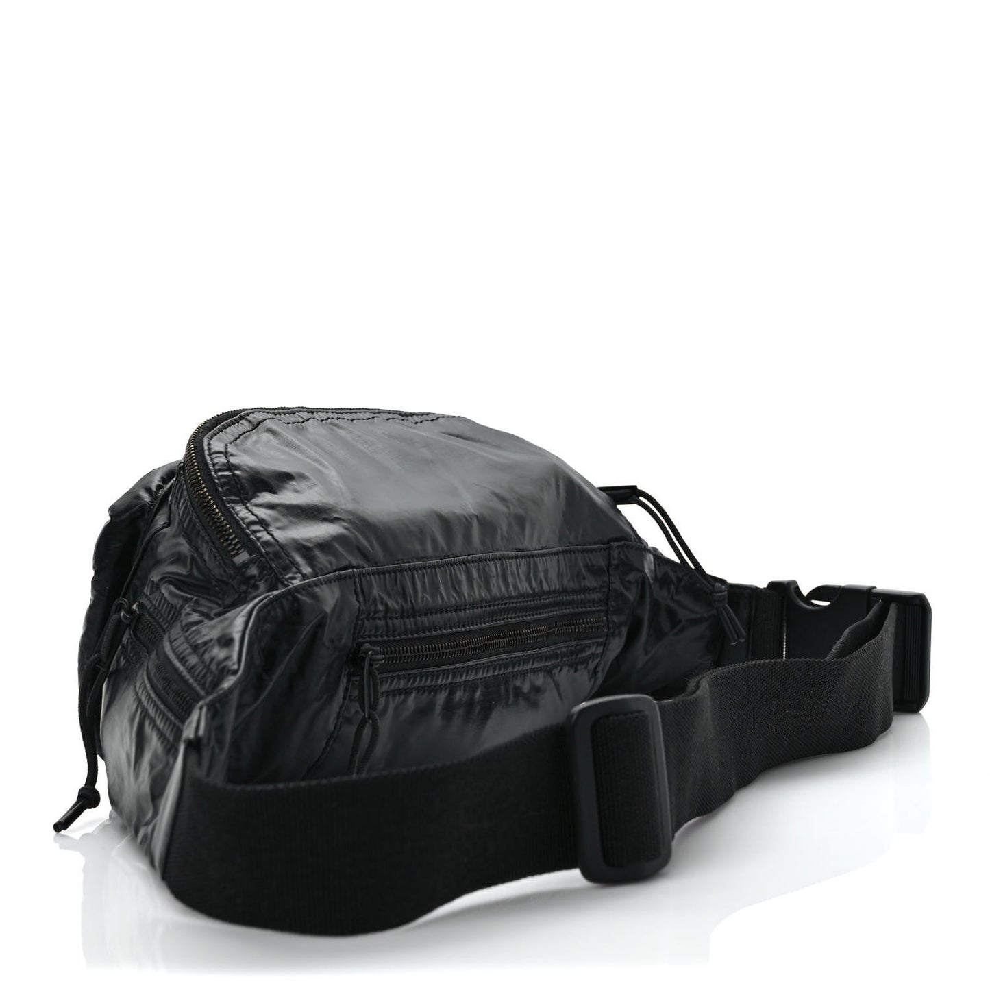 Nylon Logo Ripstop Body Belt Bag Black