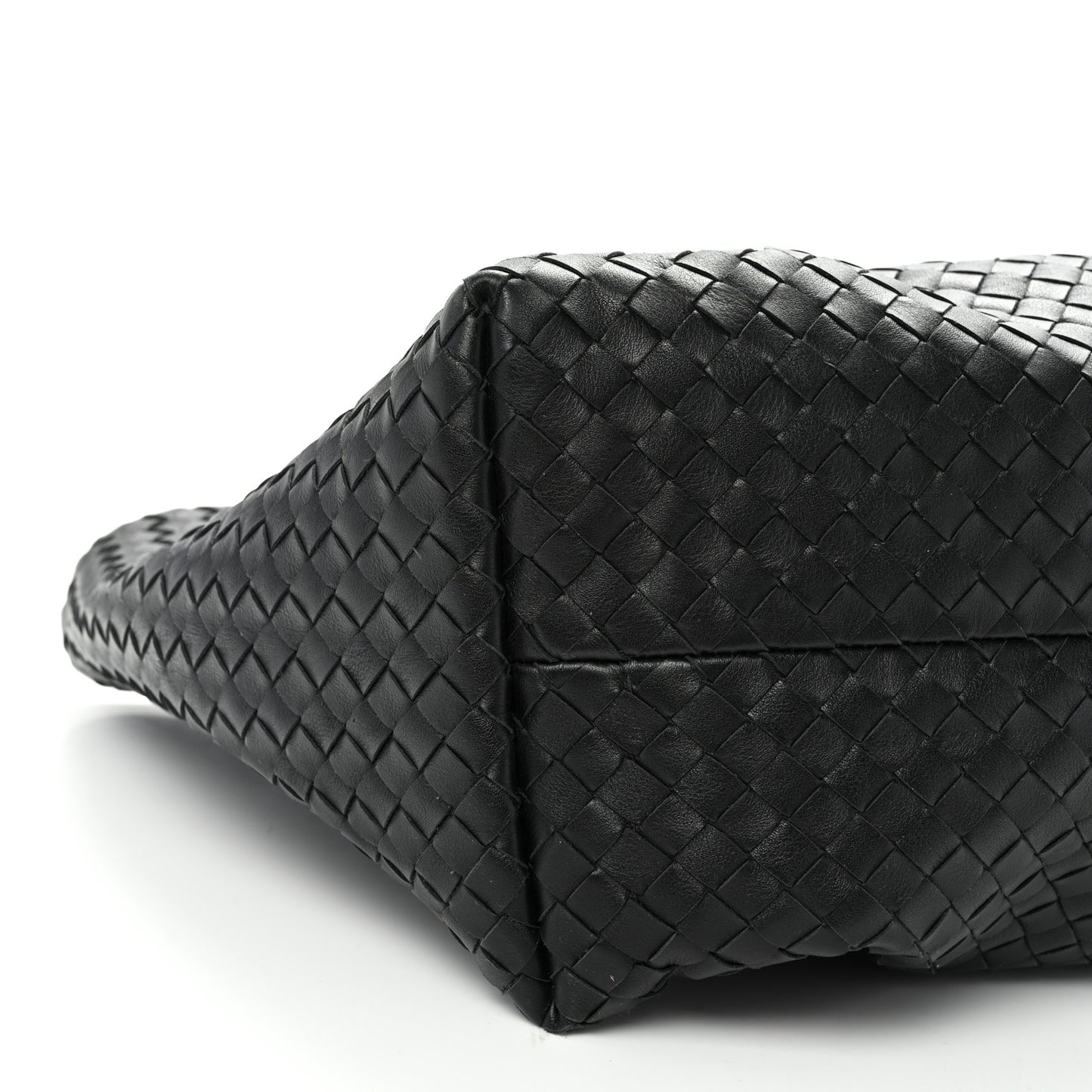 Calfskin Intrecciato Pinacoteca Reversible Tote Black Fondant