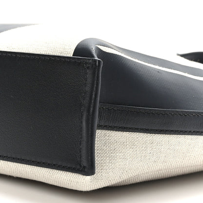 MCM Canvas Glitch Logo Shopper Tote Black White 8 of 8