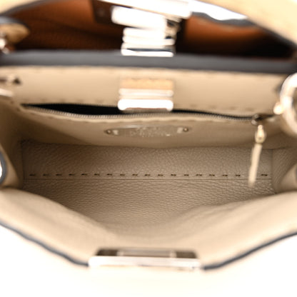 Fendi Cuoio Romano Selleria Medium Peekaboo Iconic Essentially Satchel Paglia Latte Mou 6 of 11