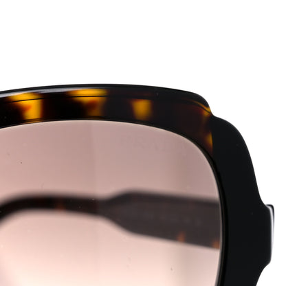 Prada Tortoise Shell Round Sunglasses SPR 16U Black 5 of 9