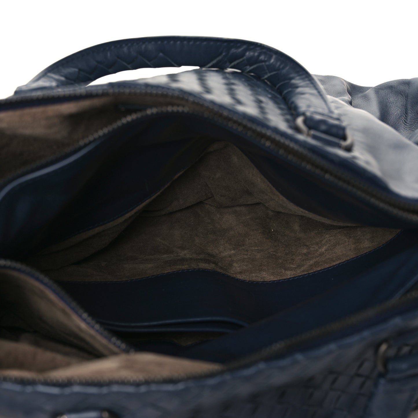 Calfskin Intrecciato Large Leggero Tote Blue