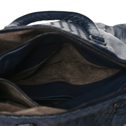 Bottega Veneta Calfskin Intrecciato Large Leggero Tote Blue 8 of 9