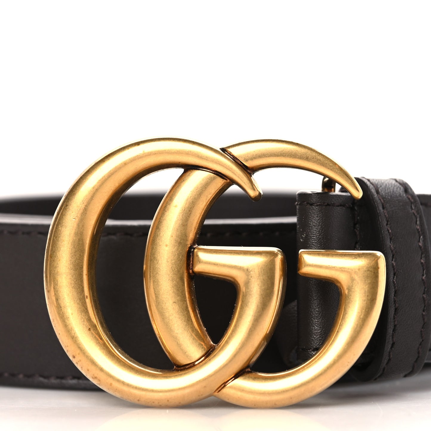 Moon Calfskin Double G 30mm Belt 85 34 Dark Cocoa