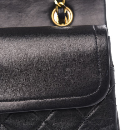Chanel Lambskin Quilted Medium Double Flap Black 11 of 18