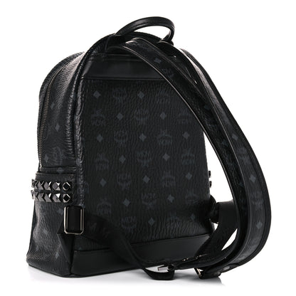MCM Visetos Small Side Stud Stark Backpack Black 3 of 10