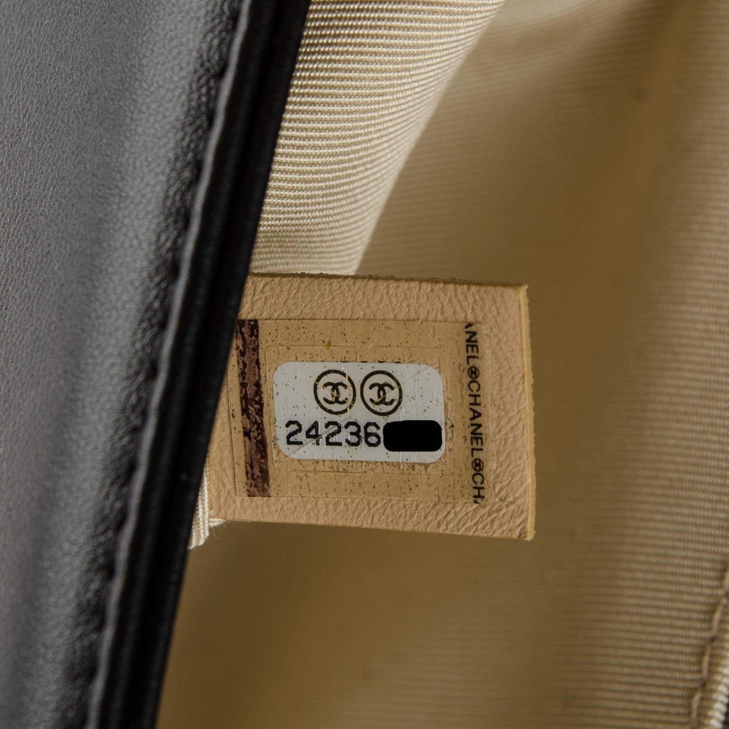 Chanel Lambskin Quilted Medium Chain Detail Boy Flap Black 7 of 7