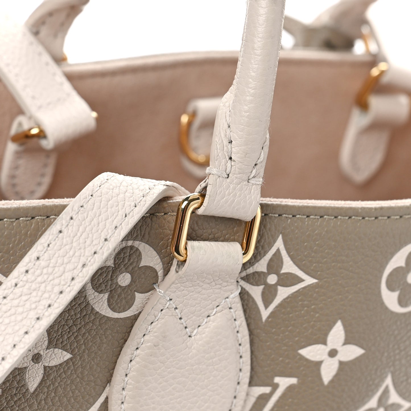 Empreinte Monogram Spring In The City Onthego MM Kaki Beige Cream