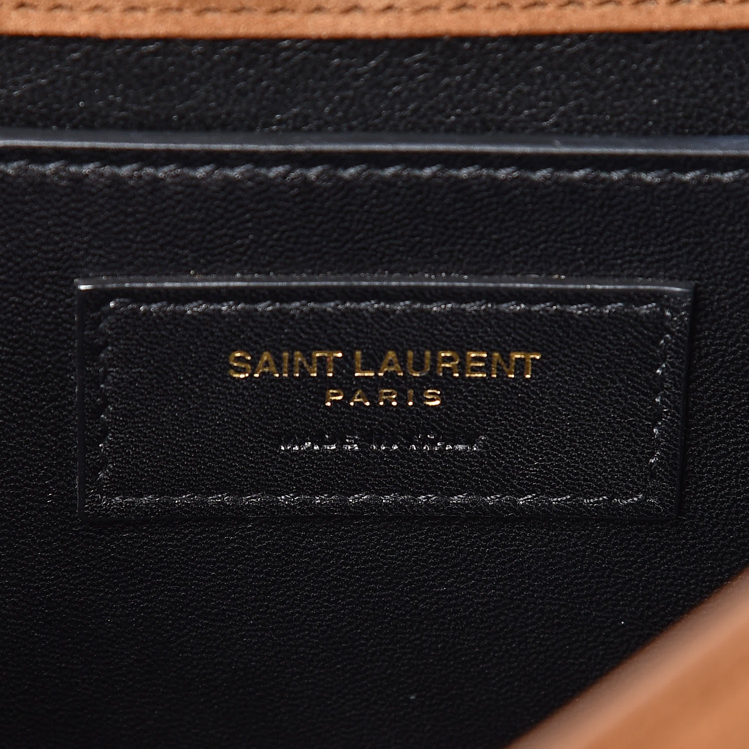 Saint Laurent Suede Monogram Medium Spontini Saddle Bag Brown 8 of 12