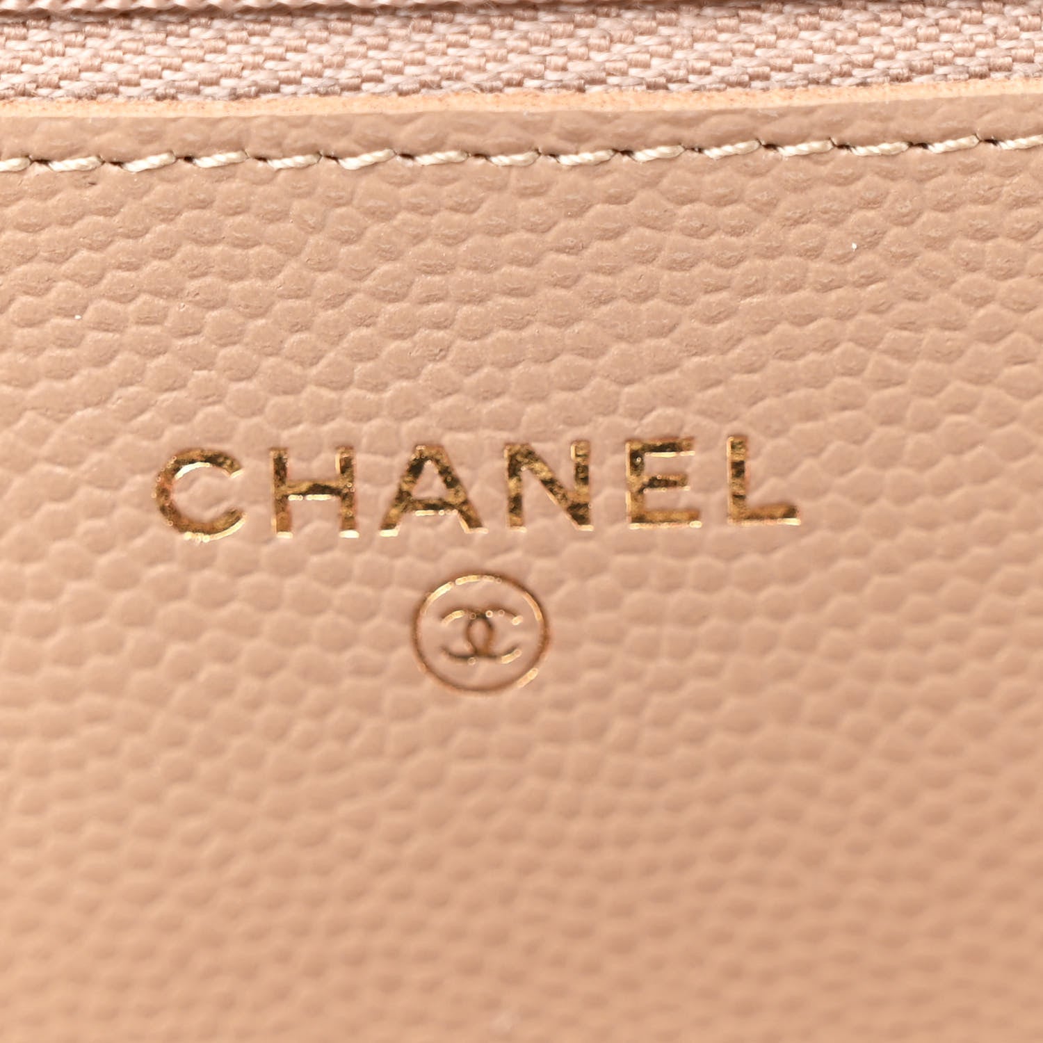 Chanel Caviar Quilted Wallet on Chain WOC Dark Beige 6 of 12