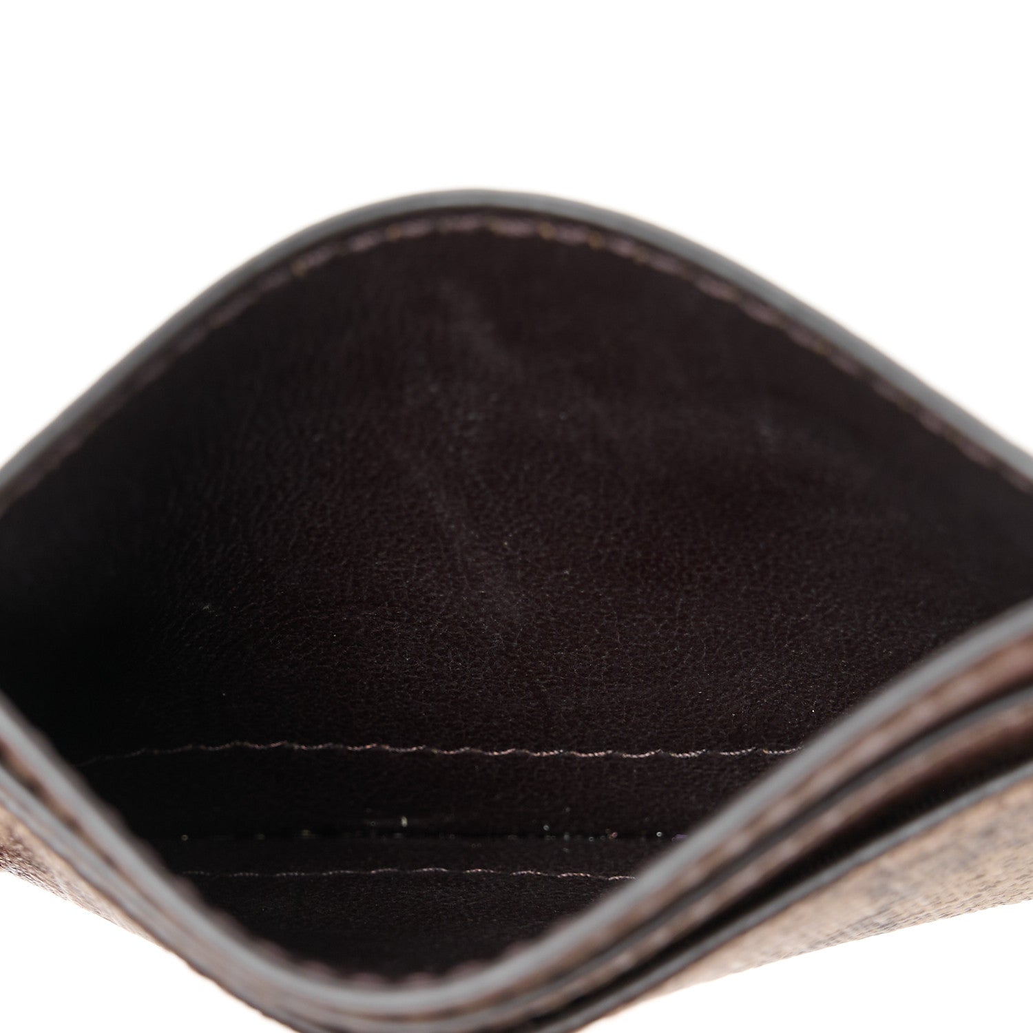 Gucci GG Supreme Monogram Textured Dollar Calfskin Ophidia Card Holder Beige Ebony New Acero 5 of 7