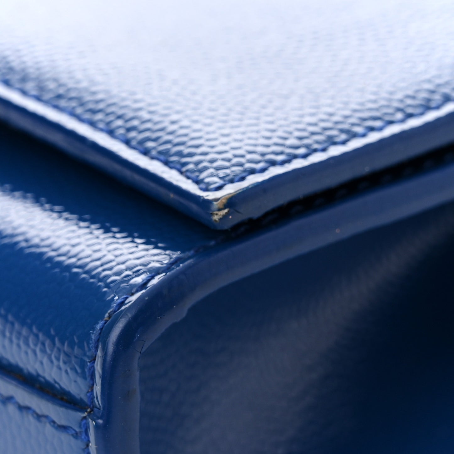 Grain De Poudre Small Classic Monogram Kate Satchel Royal Blue