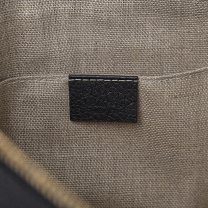 Gucci Pebbled Calfskin Large Bamboo Clutch Black 6 of 7