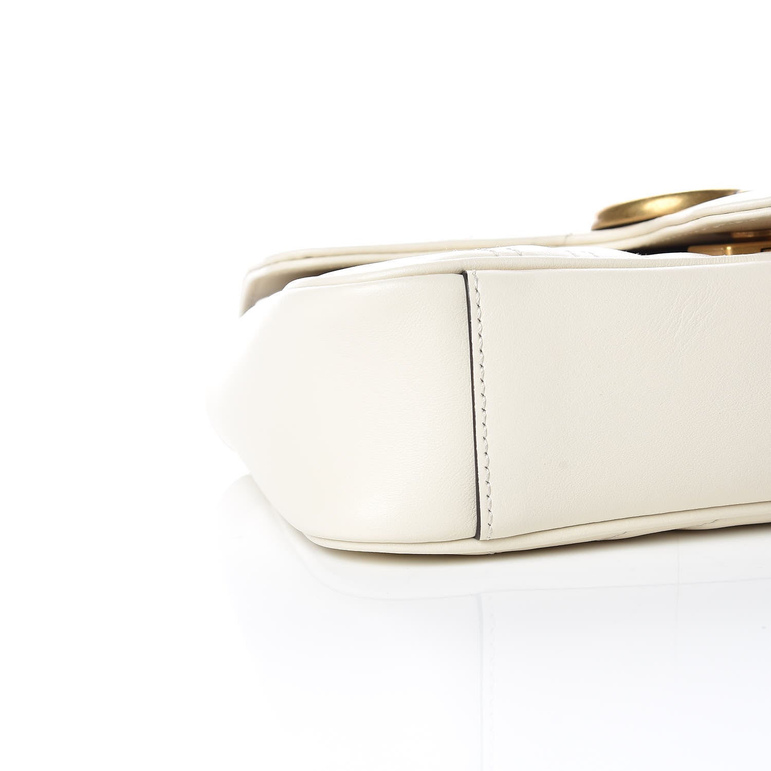 Gucci Calfskin Matelasse Mini GG Marmont Shoulder Bag White 5 of 10