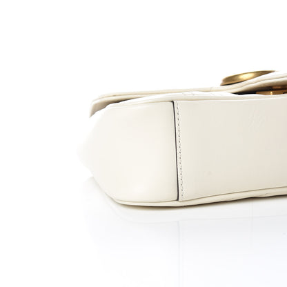 Gucci Calfskin Matelasse Mini GG Marmont Shoulder Bag White 5 of 10