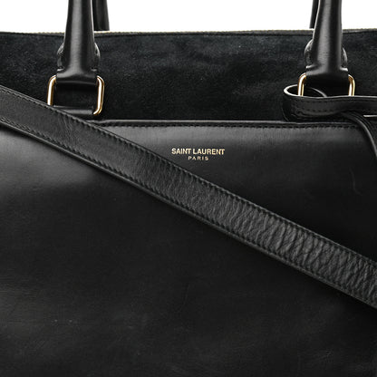 Saint Laurent Calfskin Suede Classic Duffle 6 Black 8 of 10