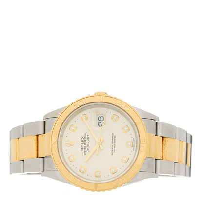 Rolex Stainless Steel 18K Yellow Gold Diamond 36mm Oyster Perpetual "Thunderbird" Datejust Watch Silver 16263 2 of 4