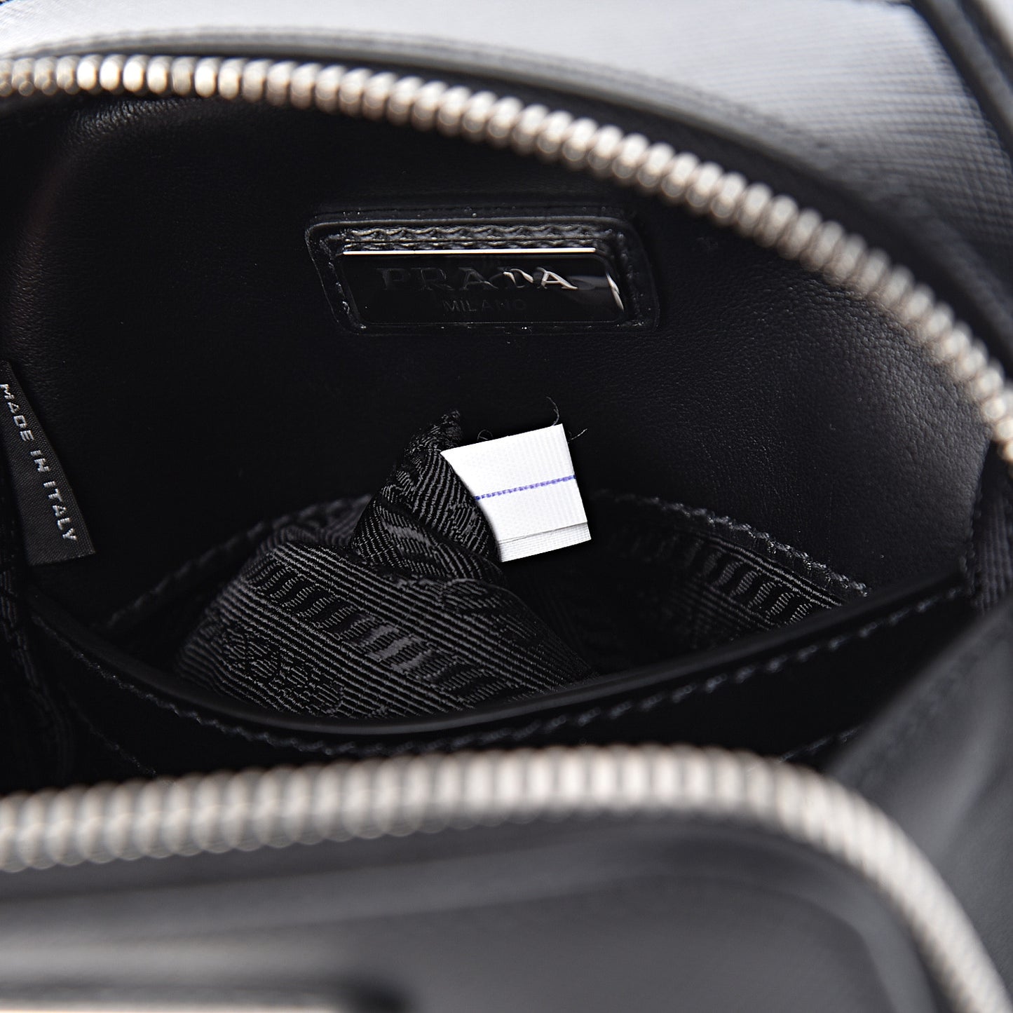 Saffiano Travel Brique Crossbody Messenger Bag Black